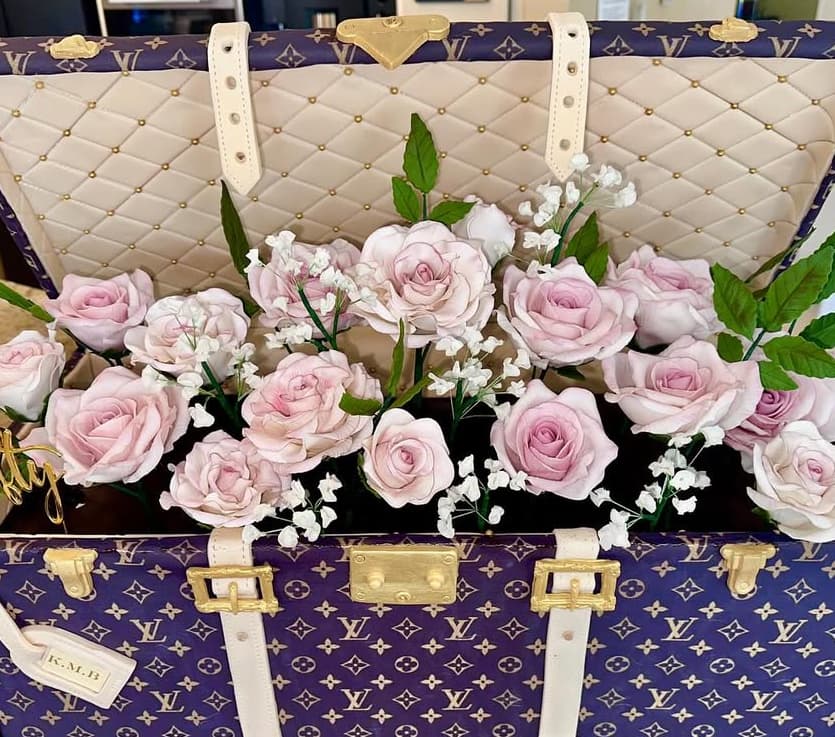 Colorful celebration cakes display